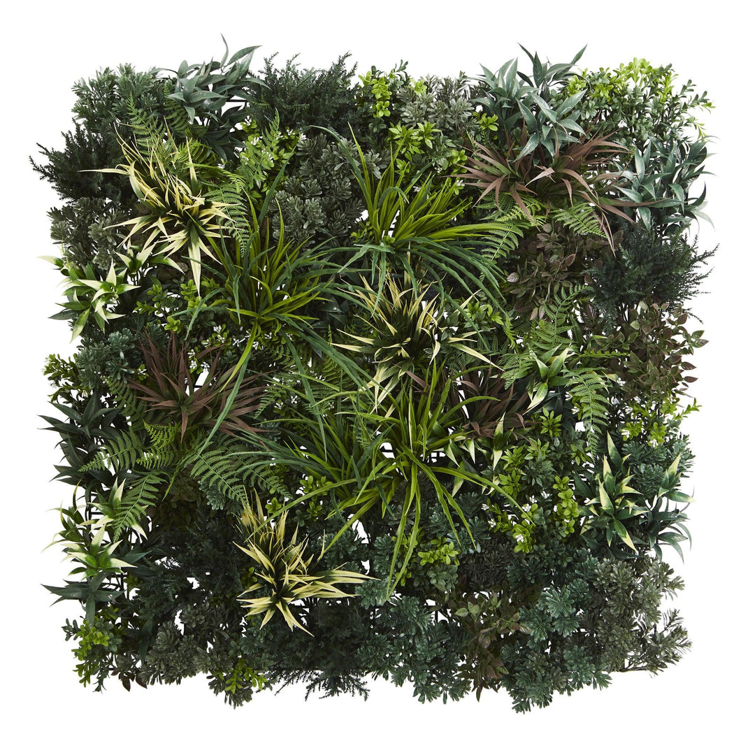 3' x 3' Greens & Fern Artificial Living Wall UV Resist (Indoor/Outdoor) - zzhomelifestyle