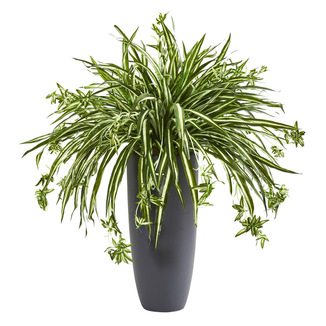 33'' Spider Artificial Plant in Cylinder Planter - zzhomelifestyle
