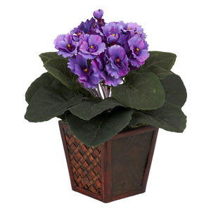 African Violet w/Vase Silk Plant (Set of 2) - zzhomelifestyle