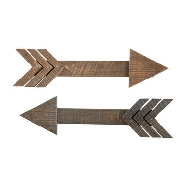 2' Rustic Wood Arrows Wall Art Décor (Set of 2) - zzhomelifestyle