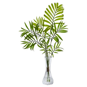 Mini Palm Artificial Plant in Vase (Set of 3) - zzhomelifestyle
