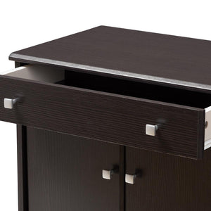 BAXTON STUDIO DARIELL MODERN AND CONTEMPORARY WENGE BROWN FINISHED SHOE CABINET - zzhomelifestyle