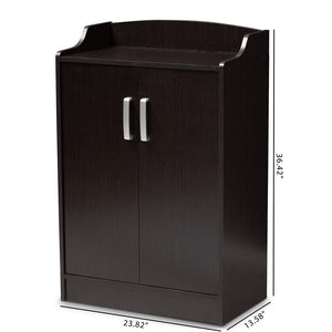 BAXTON STUDIO VERDELL MODERN AND CONTEMPORARY WENGE BROWN FINISHED SHOE CABINET - zzhomelifestyle