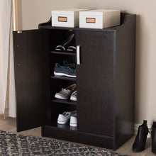 Load image into Gallery viewer, BAXTON STUDIO VERDELL MODERN AND CONTEMPORARY WENGE BROWN FINISHED SHOE CABINET - zzhomelifestyle