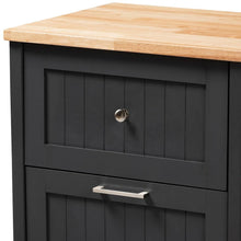 Load image into Gallery viewer, BAXTON STUDIO MARCEL FARMHOUSE AND COASTAL DARK GREY AND OAK BROWN FINISHED KITCHEN CABINET - zzhomelifestyle