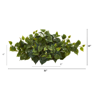 31" Philodendron Artificial Ledge Plant - zzhomelifestyle