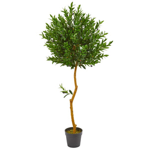 58" Olive Topiary Artificial Tree UV Resistant (Indoor/Outdoor) - zzhomelifestyle