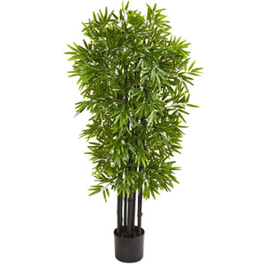 51" Bamboo Artificial Tree with Black Trunks UV Resistant (Indoor/Outdoor) - zzhomelifestyle