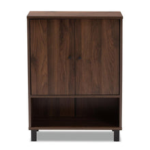 Load image into Gallery viewer, BAXTON STUDIO ROSSIN MODERN AND CONTEMPORARY WALNUT BROWN FINISHED 2-DOOR WOOD ENTRYWAY SHOE STORAGE CABINET - zzhomelifestyle