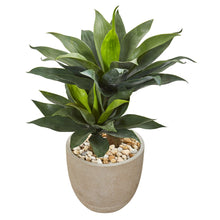 Load image into Gallery viewer, 34&quot; Double Agave Succulent Artificial Plant in Sand Stone Planter - zzhomelifestyle