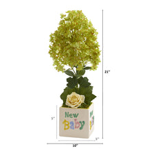 Load image into Gallery viewer, 21&quot; Peegee Hydrangea and Rose Artificial Arrangement in Vase - zzhomelifestyle