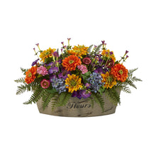 Load image into Gallery viewer, 18&quot; Mixed Flowers Artificial Arrangement in Decorative Vase - zzhomelifestyle