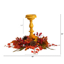 Load image into Gallery viewer, 15&quot; Harvest Fall Artificial Candelabrum Arrangement - zzhomelifestyle