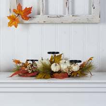 Load image into Gallery viewer, 22&quot; Fall Pumpkin and Maple Leaf Autumn Candelabrum - zzhomelifestyle