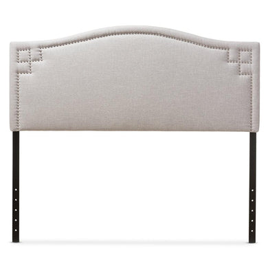 BAXTON STUDIO AUBREY MODERN AND CONTEMPORARY GREYISH BEIGE FABRIC UPHOLSTERED KING SIZE HEADBOARD - zzhomelifestyle