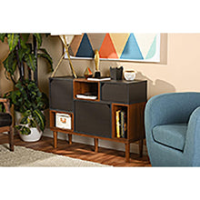 Load image into Gallery viewer, BAXTON STUDIO ANDERSON MID-CENTURY RETRO MODERN OAK AND ESPRESSO WOOD SIDEBOARD STORAGE CABINET - zzhomelifestyle