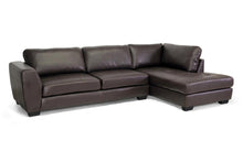 Load image into Gallery viewer, BAXTON STUDIO ORLAND BROWN LEATHER MODERN SECTIONAL SOFA SET WITH RIGHT FACING CHAISE - zzhomelifestyle