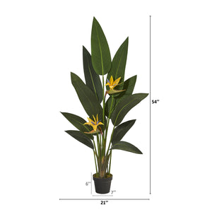 4.5' Bird of Paradise Artificial Plant (Real Touch) - zzhomelifestyle