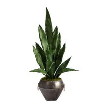 Load image into Gallery viewer, 27&quot; Sansevieria Artificial Plant in Metal Bowl - zzhomelifestyle