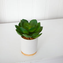 Load image into Gallery viewer, 6&quot; Succulent Artificial Plant in White Ceramic Planter - zzhomelifestyle