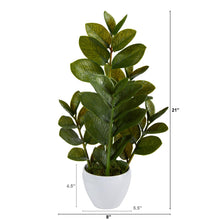 Load image into Gallery viewer, 22&quot; Zamioculcas Artificial Plant in White Planter - zzhomelifestyle