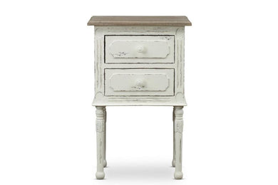 BAXTON STUDIO ANJOU TRADITIONAL FRENCH ACCENT NIGHTSTAND - zzhomelifestyle