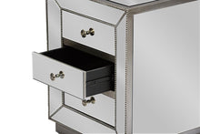 Load image into Gallery viewer, BAXTON STUDIO CURRIN CONTEMPORARY MIRRORED 3-DRAWER NIGHTSTANDONE (1) NIGHTSTAND - zzhomelifestyle