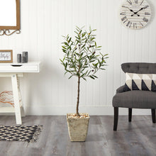 Load image into Gallery viewer, 52&quot; Olive Artificial Tree in Country White Planter - zzhomelifestyle