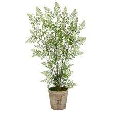 Load image into Gallery viewer, 5.5&#39; Ruffle Fern Artificial Tree in Farmhouse Planter - zzhomelifestyle