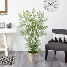 Load image into Gallery viewer, 5.5&#39; Ruffle Fern Artificial Tree in Farmhouse Planter - zzhomelifestyle