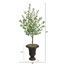 Load image into Gallery viewer, 57&quot; Eucalyptus Artificial Tree in Charcoal Urn - zzhomelifestyle