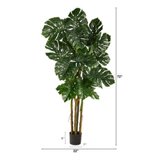 Load image into Gallery viewer, 6&#39; Monstera Tree Artificial - zzhomelifestyle