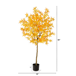 5' Autumn Maple Artificial Fall Tree - zzhomelifestyle