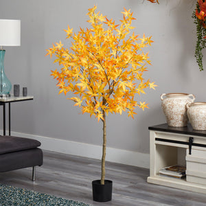 5' Autumn Maple Artificial Fall Tree - zzhomelifestyle