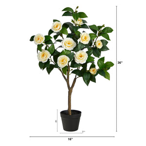 3’ Camellia Artificial Tree - zzhomelifestyle
