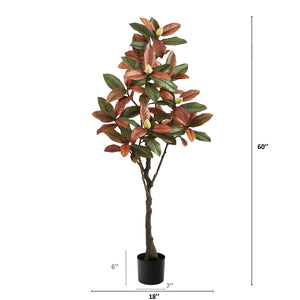 5' Fall Magnolia Artificial Tree - zzhomelifestyle
