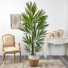 Load image into Gallery viewer, 7&#39; Kentia Artificial Palm in Handmade Natural Jute and Cotton Planter - zzhomelifestyle
