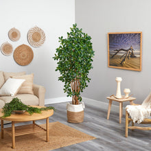 Load image into Gallery viewer, 6&#39; Black Olive Artificial Tree in Handmade Natural Jute and Cotton Planter - zzhomelifestyle