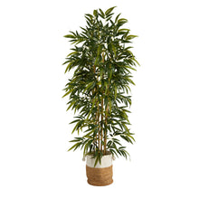 Load image into Gallery viewer, 75&quot; Bamboo Artificial Tree in Handmade Natural Jute and Cotton Planter - zzhomelifestyle