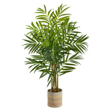 Load image into Gallery viewer, 8&#39; King Palm Artificial Tree in Handmade Natural Cotton Multicolored Woven Planter - zzhomelifestyle