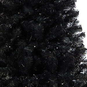 6' Black Artificial Christmas Tree with 400 Clear LED Lights and 1036 Tips - zzhomelifestyle