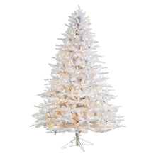 Load image into Gallery viewer, 7.5&#39; Candle Lit White Artificial Christmas Tree with 900 LED &quot;Candle Lights&quot; and 1703 Bendable Branches - zzhomelifestyle