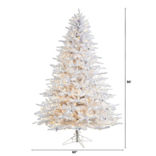 Load image into Gallery viewer, 7.5&#39; Candle Lit White Artificial Christmas Tree with 900 LED &quot;Candle Lights&quot; and 1703 Bendable Branches - zzhomelifestyle