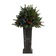 Load image into Gallery viewer, 4&#39; Holiday Christmas Plant Pre-Lit and Glittered on Pedestal with 150 Multicolored LED lights - zzhomelifestyle