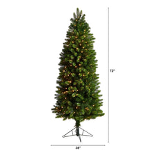 Load image into Gallery viewer, 6&#39; Slim Virginia Spruce Tree with 300 (Multifunction) LED Lights with Instant Connect Technology - zzhomelifestyle