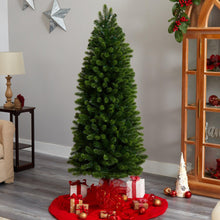 Load image into Gallery viewer, 6&#39; Slim Virginia Spruce Tree with 300 (Multifunction) LED Lights with Instant Connect Technology - zzhomelifestyle