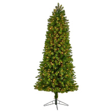 Load image into Gallery viewer, 7&#39; Slim Virginia Spruce Tree with 500 (Multifunction) LED Lights with Instant Connect Technology - zzhomelifestyle