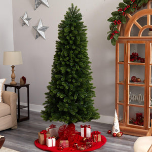 7' Slim Virginia Spruce Tree with 500 (Multifunction) LED Lights with Instant Connect Technology - zzhomelifestyle