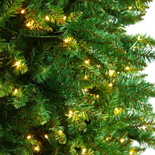 Load image into Gallery viewer, 12&#39; Slim Green Mountain Pine Artificial Christmas Tree with 1100 Clear LED Lights and 3235 Tips - zzhomelifestyle