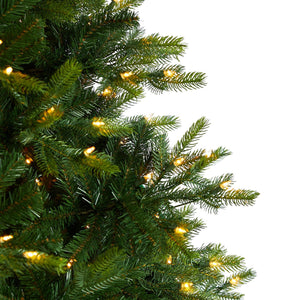 9' North Carolina Spruce Artificial Christmas Tree with 750 Clear Lights and 1912 Bendable Branches - zzhomelifestyle